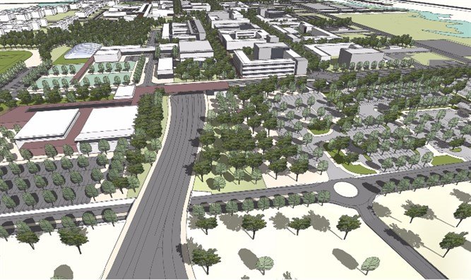 הדמיית קרית המודיעין החדשה של צה"ל בנגבבאדיבות משרד 'נעמה מליס'