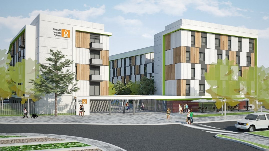 מעונות לתלמידי מחקר. הדמיה קבוצת אשטרום. באדיבות אוניברסיטת בן גוריון