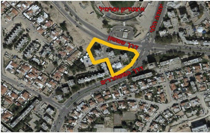 השטח שיפונה. צילום: מסמכי הוועדה המקומית, עיריית באר שבע השטח שיפונה. צילום: מסמכי הוועדה המקומית, עיריית באר שבע