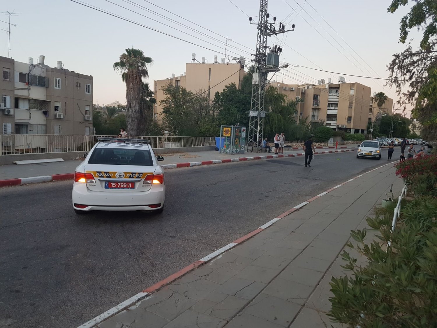 זירת התאונה. צילום: דוברות המשטרה