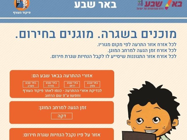 באדיבות עיריית באר שבע ופיקוד העורף
