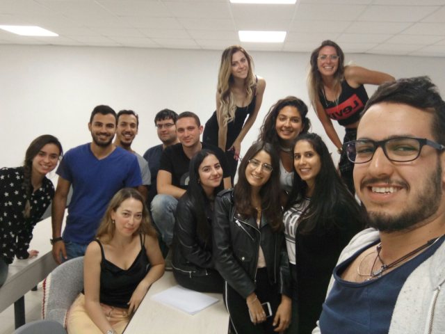 הסטודנטים מכימיה שארגנו את מבצע ההתרמה. צילום פרטי