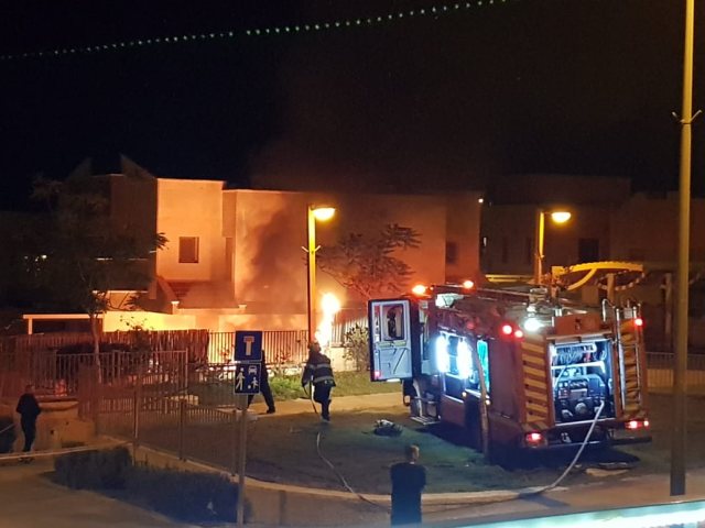 שריפה בבית מגורים בפלח 7 צילום פרטי 