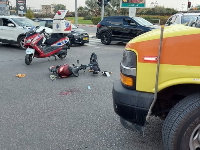אילוסטרציה, זירת תאונה בבאר שבע. קרדיט - "איחוד והצלה"