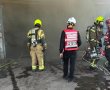 שריפה בפנצ'ריה בבאר שבע; כוחות כבאות והצלה זירה
