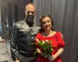 המנצח רני קלדרון יחד עם תמרה גברדצטלי אחרי הקונצרט הראשון בסדרה. קרדיט: יח"צ הסינפונייטה באר שבע