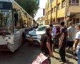 תאונה בין אוטובוס לרכב פרטי בעיר העתיקה. צילום אוהד מזרחי