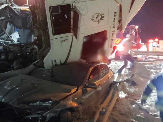 זירת התאונה | צילום: תיעוד מבצעי מד"א