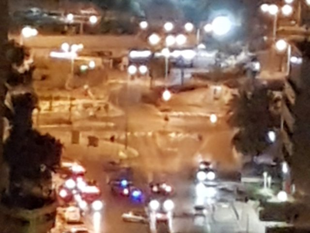 זירת השריפה בסמוך למקומות מרכזיים בבאר שבע