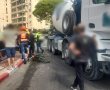 אשדוד: רוכב אופניים חשמליים נפגע ממערבל בטון; מצבו בינוני עד קשה