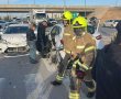 חילוץ דרמטי בצומת שרה: לוחמי האש חילצו נהגת שנלכדה ברכבה