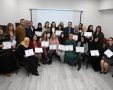 הנשים שהשתתפו במפגש המסכם של הפרויקט ונציגי המכון היהודי-ערבי. צילום: דיאגו מיטלברג