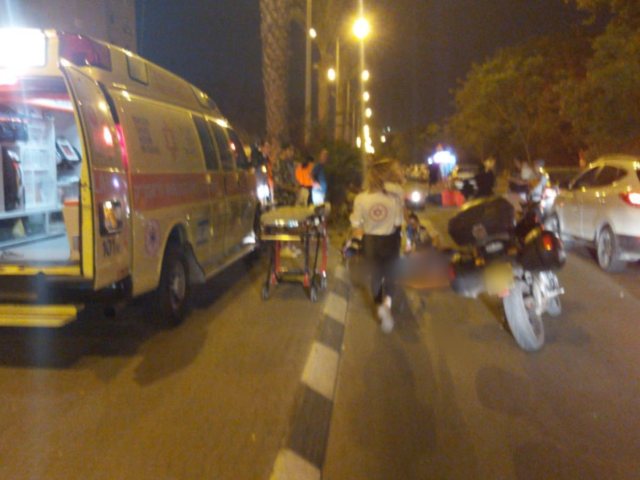 זירת התאונה בבאר שבע | צילום: תיעוד מבצעי מד"א