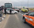 10 פצועים בתאונה קשה בין אוטובוס לרכב ביציאה מבאר שבע