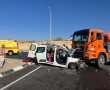 תאונה מחרידה בנגב: בן 38 נמחץ למוות ברכבו על ידי משאית בטון