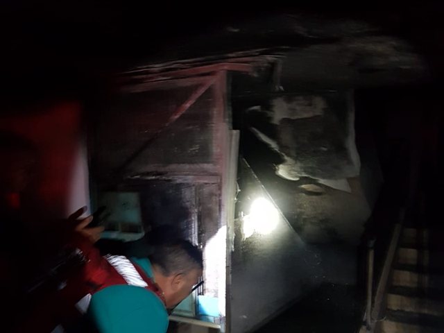 שריפה בבניין בבאר שבע. צילום: כבאות והצלה נגב 