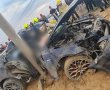 רכב התנגש בעמוד בסמוך לעומר: הרוג ופצוע בינוני בזירה